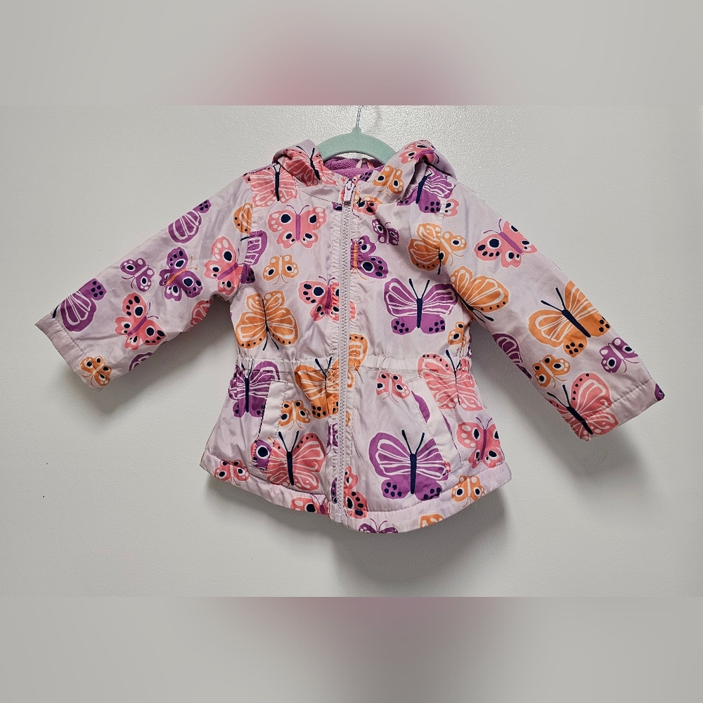 Carter's Lined Windbreaker with Butterfly print